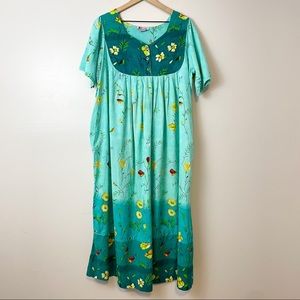 VTG Woman Within floral printed maxi dress